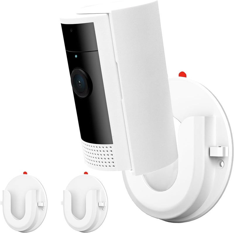 iTODOS 2 Pack Ring Indoor Cam Adhesive Wall Mount Bracket,Strong VHB Stick On,No Drilling Camera Mount for Ring,Two Ways Installation with Tape and Screws - Image 1